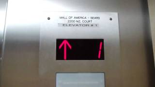 Montgomery hydraulic elevator  Sears amp Roebuck Mall of America Bloomington MN [upl. by Lulu]