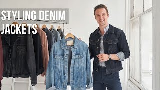 5 Different Styles of Denim Jackets for Men  Jean Jacket Outfit Ideas [upl. by Lihka]