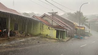 Heavy Rain and Thunderstorms in Village Life  Terrible Storm Accompanied By Wind In The Village [upl. by Kalman895]