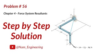 4–56 Determine the magnitude of the moments of the force F statics [upl. by Sac249]