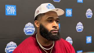 FSU Football  DT Fabien Lovett on coming back to do exactly what they have just done [upl. by Kerril]