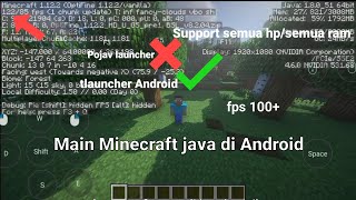 cara main tlauncherminecraft Java Android bukan pojav launcher support semua hpsemua ram fps 100 [upl. by Eneroc]