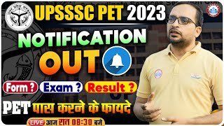 UPSSSC PET 2023 Notification Out  Online Form Syllabus Exam Date  PET Full Details By Ankit Sir [upl. by Nilsoj]