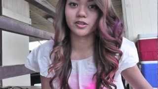 Streaksn Tips Temporary Color Spray Pink amp Purple Tutorial [upl. by Huttan]