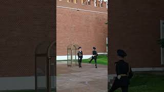 Changing of the guard at the Kremlin wall Russia Moscow shorts russia [upl. by Jabin]