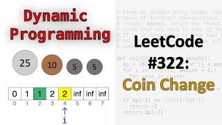 LeetCode 322 Coin Change  Dynamic Programming [upl. by Farrica48]