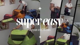 Deryan travelcot  Super easy in use  Pops up in 2 sec [upl. by Everett839]