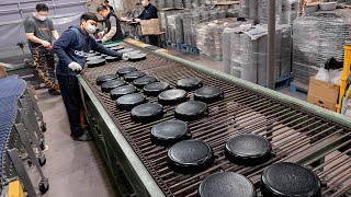 Non Stick Frying Pan Mass Production with 40 Years of History Coated Pan Making Factory [upl. by Louanne187]