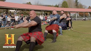 STRONGMEN VS SCOTSMEN IN EPIC TUGOFWAR  The Strongest Man in History Season 1  History [upl. by Malamud]