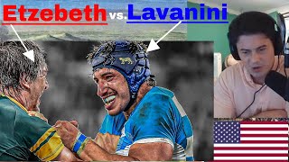 American Reacts Eben Etzebeth vs Tomas Lavanini  GIANT MONSTERS [upl. by Obadias726]