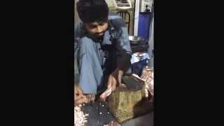 Guy cutting meat using a knive with his FEET [upl. by Ferullo714]