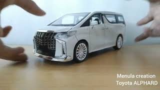 Menula creation Diecast Model cars My Ultra Luxury Toyota ALPHARD 124 scale Model car [upl. by Attolrac]