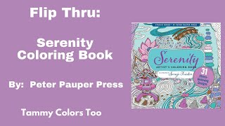 Flip Thru Serenity Coloring Book by Peter Pauper Press [upl. by Eniksre133]