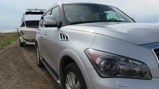 2012 Infiniti QX56 put to the 060 MPH Towing Test [upl. by Ellimaj]