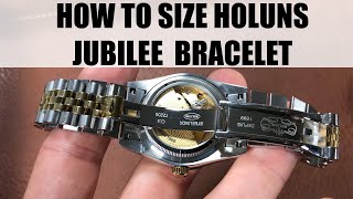 How To Size Holuns Datejust Jubilee Style Bracelet  Datejust Homage Resizing Tutorial [upl. by Ezaria]