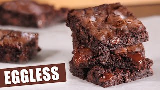 My Best Eggless Fudgy Brownies  How Tasty Channel [upl. by Ahiel]