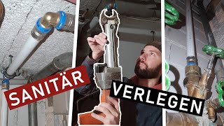 Sanitär verlegen  Sanitärinstallation in Altbau  Vlog  8 [upl. by Dorothi28]