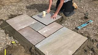 Laying Natural Stone Paving Guide [upl. by Aguayo]