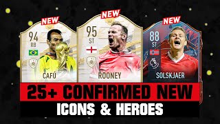 FIFA 22  ALL 25 Confirmed ICONS amp HEROES IN FIFA 22 ✅🔥 ft Rooney Cafu Solskjaer [upl. by Odlanier]