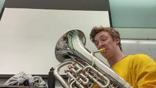 Grainger  Colonial Song Part Euphonium Excerpt [upl. by Otrevire938]