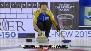 Gushue NL vs Koe AB  2015 Tim Hortons Brier  Draw 12 [upl. by Emery]