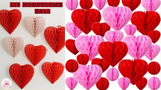 DIY Tissue Paper Honeycomb BallPaper Decorations ideasDIY Paper BallFestival Decoration Ideas [upl. by Woolson]