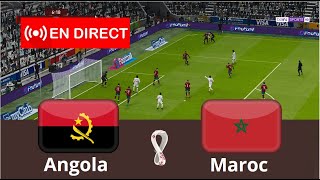 match Maroc vs Angola en direct match amical match complet Simulation de football Gameplay PC [upl. by Bunce]