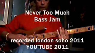 Luther Vandross  Never Too Much  bass jam [upl. by Ridgley]