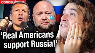 ALEX JONES CRIES ON RUSSIAN TV w Vladimir Solovyov [upl. by Auhesoj424]