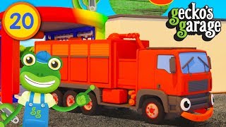 Hide and Seek Trucks  Learn Colours For Children  Geckos Garage  Educational Videos For Toddlers [upl. by Prestige]