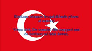 Turks volkslied TRNederlands tekst  Anthem of Turkey [upl. by Htebasyle]