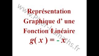 Représentation Graphique Fonction Linéaire  Pigerlesmaths  Exemple 2 [upl. by Bobina227]