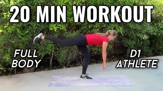 20 MIN AT HOME FULL BODY WORKOUT  VOLLEYBALL No Equipment [upl. by Einatsed]