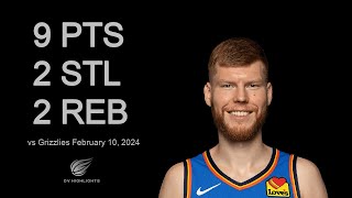 Davis Bertans 9 pts 2 stl 2 reb vs Grizzlies  February 10 2024 [upl. by Iives]