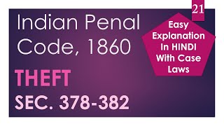 Theft  Easy Explanation  Indian Penal Code [upl. by Annabell301]