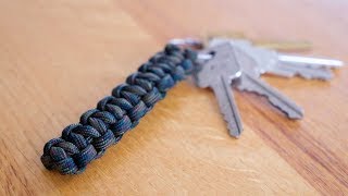 SUPER EASY Paracord Keychain in 90 SECONDS [upl. by Yelsnik]