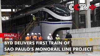 BYD Delivers First Train of Sao Paulos Monorail Line Project [upl. by Dwyer]