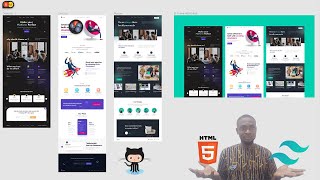 Intégration dun site web en HTML et tailwindcss plus librairie danimation JavaScript [upl. by Cohe]