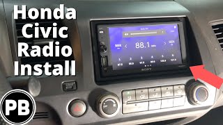 2006  2011 Honda Civic Touch Screen Stereo Install [upl. by Andee]