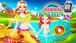 MEERJUNGFRAU BADEN App deutsch  Mermaid Mädchen  Mama umstylen  schminken  Soiel mit mir Games [upl. by Modnarb]