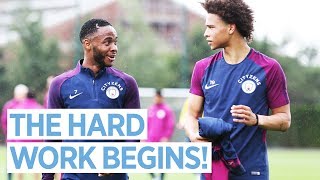 HIGH INTENSITY INTERVAL TRAINING  Man City Pre Season Training Day 2 [upl. by Nilkcaj]