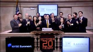 20 Sept 2011 Latour Trading LLC Celebrates NYSE and Amex Equity Membership rings NYSE Opening Bell [upl. by Aridnere325]