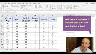 Using Excel for Regression Analysis [upl. by Isnyl]