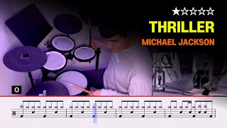 Lv02 Thriller  Michael Jackson ★☆☆☆☆ Drum Cover amp Tutorial [upl. by Robert406]