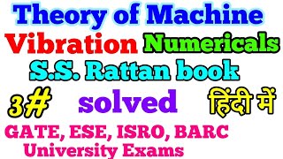 Mechanical Vibration solved problem from ss rattan Part 3 [upl. by Suiremed]