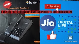 HOW TO CONNECT LANDLINE PHONE TO JIOFIBER [upl. by Norrag]