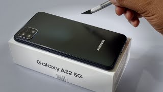 Samsung A22 5G Unboxing amp Camera Test  Black Colour  Retail Unit [upl. by Linskey]