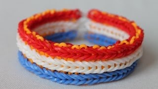 Triple fishtail driedubble visgraat zonder Rainbow loom op 2 vorken [upl. by Jak]