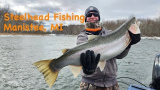 Steelhead Fishing Manistee Michigan [upl. by Eirrem]