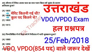 Uttarakhand VDOVPDO Solved Paper 2021  UKSSSC group C previous year exam UkTest  Gk Tracker [upl. by Pamela]